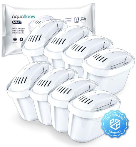 Aquafloow Wasserfilter Kartuschen – 8 Stück | Ersatz für Ersatz fur Dafi Unimax Aquaphor A5 Brita Maxtra+ Philips AWP212/10
