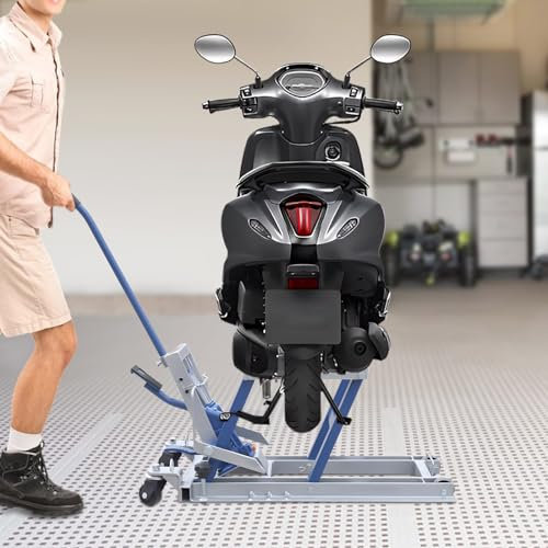 ieLsngai Ponte Sollevatore per Moto Idraulico, Sollevatore Idraulico a Ponte per Moto Bici ATV, Ponte Sollevatore Moto, capacità di carico 680kg