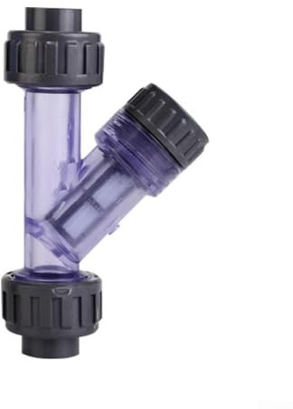 EXTRWORY I.D 20~63 mm transparenter Y-Typ-Filter aus PVC für Aquarien, Bewässerungsfilter(inner dia 50mm)
