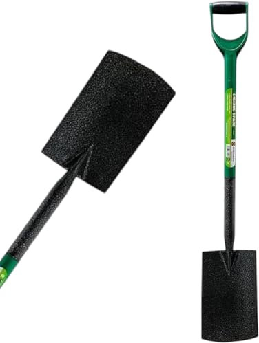 Heavy Duty Garden Digging Shovel, Steel Border Spade with PVC Grip Handle, Rust Resistant, for Gardening, Snow and Farm Use