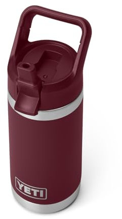 YETI Rambler Jr. Bouteille pour enfants de 355 ml avec bouchon à paille, rouge vigne sauvage