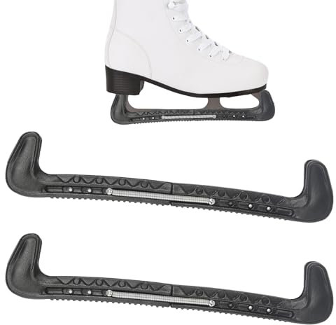 DELAESI Kufenschoner Schlittschuhe Verstellbarer Schlittschuh Schutz Schlittschuhe Schoner mit Spring Eiskunstlauf Zubehör für Hockeyschlittschuhe