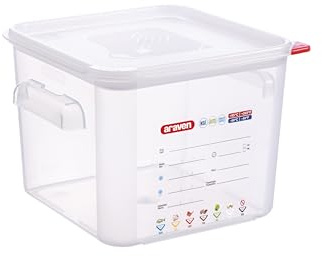 Araven Squared Transparent Container Polypropylene - 6Ltr with Lid 235x235x190