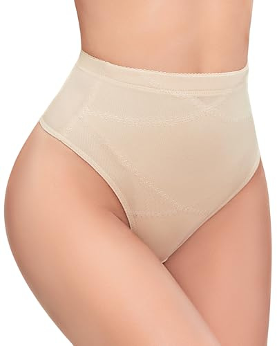 SIMIYA Thong Shapewear Tummy Control Mid Rise Body Shaper Tummy Control For Women Stomach Shapewear Thong