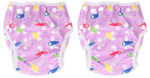 Pantalones de pañales para bebé, impermeables, reutilizables, ajustables, transpirables, cómodos, trajes de baño para niños pequeños, clases de natación, baño, poliéster, 0, 2 (T19)