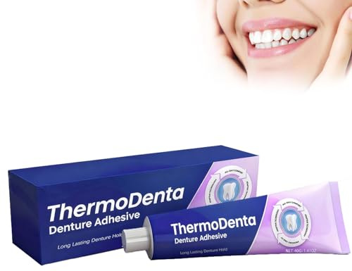 Crema Adesiva per Protesi Dentali Thermodental Formula Termoplastica Extra Forte Tenuta per Protesi Superiori e Inferiori Comodità per Uso Quotidiano 40g (1Pezzi)