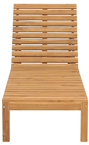 Genérico Tumbona de Madera Maciza de Teca,Mobiliario,Muebles de jardín,Asientos de Exterior,Tumbonas,316171