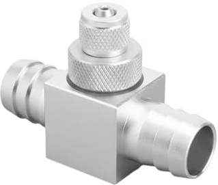 Diffuseur de CO2 Externe pour Aquarium en Aluminium Anodisé, Installation sur Tuyau 12/16/20mm, Atomisation Efficace avec Clapet Anti-Retour, clapet intégré Disque de Diffusion Remplaçable, 6,5x4,5cm