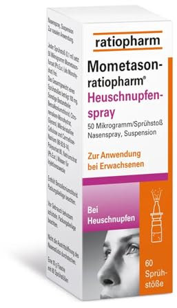 Mometason-ratiopharm® Heuschnupfenspray 50 Mikrogramm/Sprühstoß Nasenspray, Suspension: zur Behandlung von Symptomen einer saisonalen allergischen Rhinitis, 60 Hübe