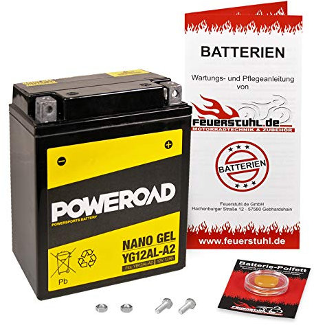 Gel-Batterie für Honda CB 450 N (PC14) wartungsfrei, einbaufertig, startklar, inkl. 7,50€ Pfand