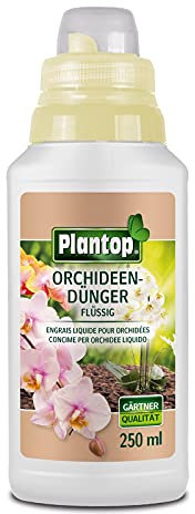Plantop Orchideendünger, Flüssige Spezialnahrung für alle Orchideenarten 250 ml, Pflanzendünger mit Dosierhilfe