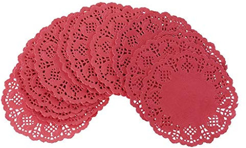 ZIRAN Centrino di Carta Pizzo colorato Tappetini di Carta Sottobicchieri Tovagliette Eventi di Nozze Regalo da tavola per Feste