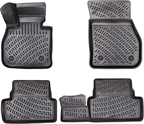 Design 3D Gummimatten Set für Honda Jazz IV 2013-2020 | Extra hoher 5cm Rand