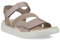 Ecco Damen FLOWT W Flat Sandal, Grey Rose METALLIC, 43 EU