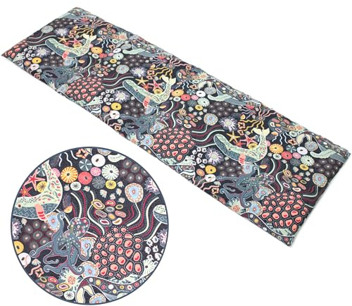 Giraffenland Cojín de semillas de uva de 4 cámaras 20 x 60 cm – Tejido orgánico Bajo el agua – Cojín térmico – Cojín de grano