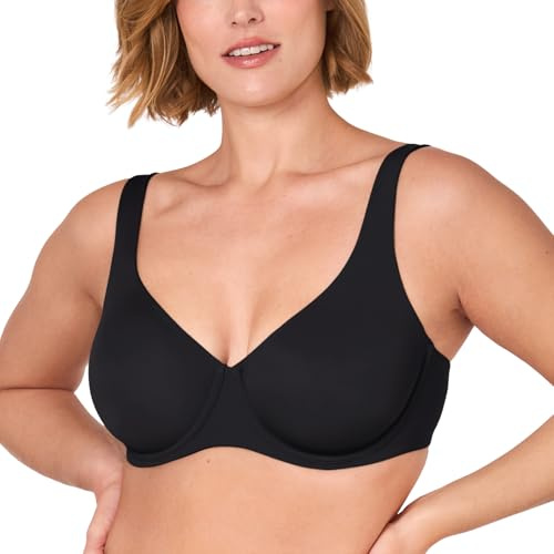 DELIMIRA Women's Confishape Unlined Balconette Bra | Underwire, Supportive, Non Padded, Tshirt Bra, Full Coverage, Plus Size