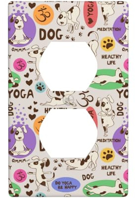 Placas de pared dúplex, cubiertas de toma de corriente decorativas, tamaño estándar 1 banda, 4.5 x 2.75 pulgadas, placa de cubierta de pared de policarbonato termoplástico