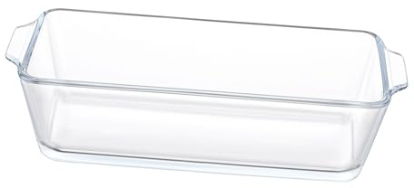 Holibanna Vidrio Para Hornear Sartén Molde Para Pan Fuente De Vidrio Transparente