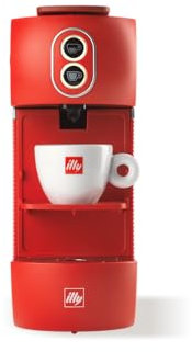 illy Nueva Cafetera Italiana de Cápsulas ESE 44 mm Filtro Papel Color Rojo
