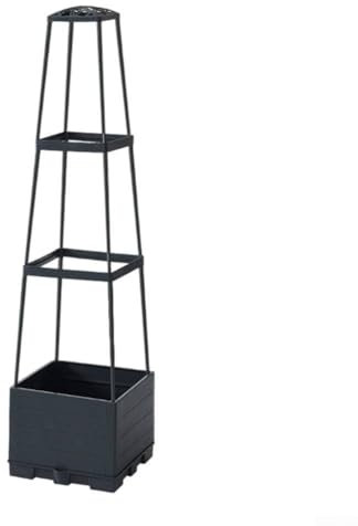 Aprilsunnyzone Scatola per piantare pomodori con sistema di auto-irrigazione, perfetta per piante rampicanti e fiori in ambienti interni o esterni (3 grani di legno)