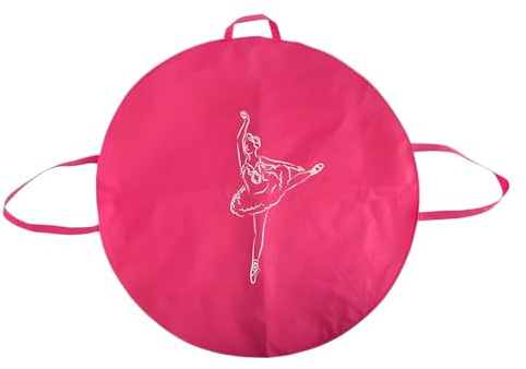 Borsa per tutù da balletto, organizer per gonne e prove di danza, porta abiti portatile con tracolla per scarpe da punta, gonna da ballo e accessori (rosa)