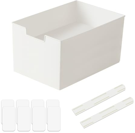 Organiseur de placard extensible - Tiroir télescopique avec rail coulissant - Boîte de rangement extensible - Panier coulissant en plastique pour penderie, cuisine, cabinet - L : 30,5 x 20,5 x 15 cm