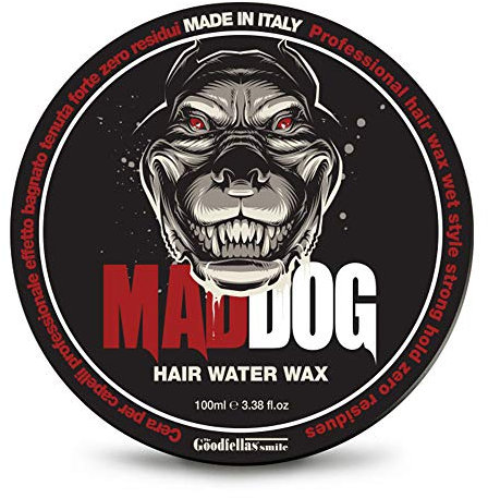 The Goodfellas' Smile Mad Dog Cera/Gel per Capelli (100ml) - Tenuta Estrema a Lunga Durata, Effetto Bagnato Naturale, Formula a Base d'Acqua Leggera, Non Lascia Residui, Made in Italy