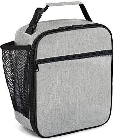 IWTTWY Insulated Lunch Bag Camo Cooler Bag Portable Carrying Lunch Box Bag for Boys Girls Women Men to School Office Outdoor (Grey)