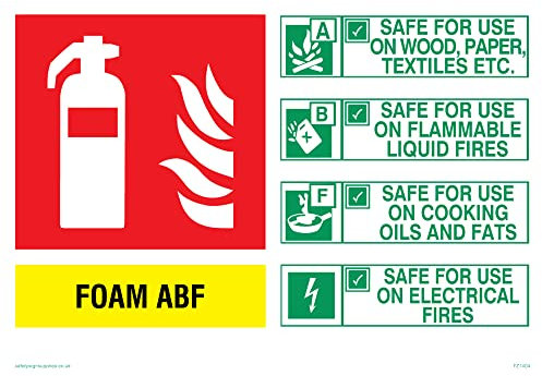 Abf Panneau Extincteur en Mousse 200 x 150 mm A5L