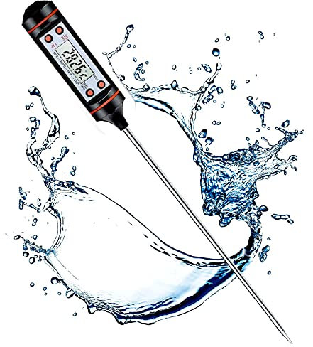 Termometro da cucina digitale con sonda lunga di temperatura - Termometro digitale cucina professionale veloce e preciso - Carne acqua liquidi barbecue alimenti forno olio BBQ (da -50°C/+300°C)°C/°F