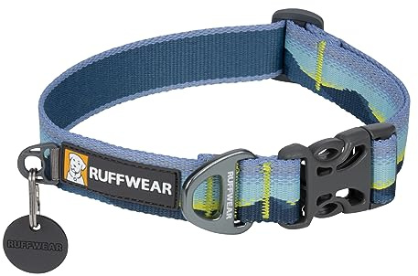 Ruffwear, Crag Dog Collar, Stylish Adventure Collar with Premium Reflective Design, Quick Release Buckle, Lightweight All-Day Comfort, Alpine Dawn, 14-20