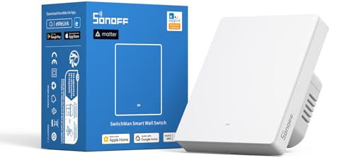 SONOFF M5-1C-80W Interruttore intelligente, Smart interruttore a parete, pulsanti meccanici, interruttore temporizzatore, controllo vocale, compatibile con Alexa e Google Home,Compatibile Matter