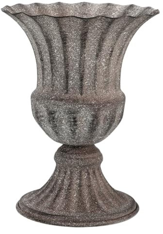 TOPPERFUN 1stücke Grabdekoration Metallvase Für Friedhof Stabiler Blumeneinsatz Für Für Frische Und Rustikaler Look Antikgrau