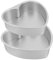 HQILRRA Moule à gâteau en forme de coeur Ensemble de 2 pièces, revêtement antiadhésif en aluminium anodisé et fond amovible, Amoureux, Mariage, 2 Tailles (3 ” + 5 ”)