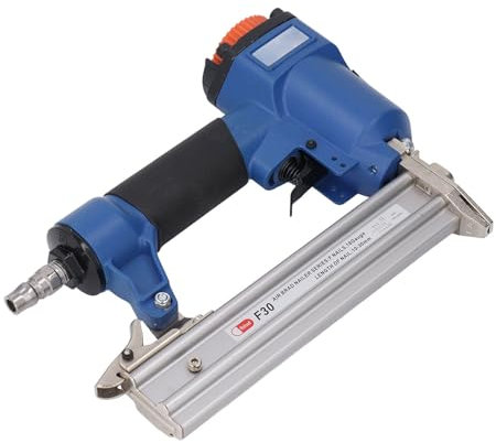 Chiodatrice Pneumatica Brad, Cucitrice Chiodatrice Ad Aria Compressa 8 Calibri con Impugnatura Ergonomica Soft Grip, Pistola Sparachiodi Pneumatica 3/8 a 1‑3/16 Pollici per