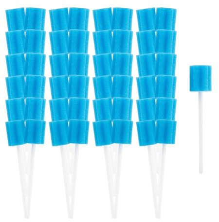 100 Bâtonnets de Nettoyage Oral Jetables pour Bouche pour Personnes Âgées, Brosses à Dents Sans Eau
