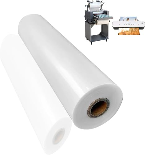 12.5in x 656ft Glossy BOPP Laminating Film, Thermal Laminate Film Hot Roll Laminating Film, 1 (2.54cm) Core, 1 mil (27 mic) Thickness, Laminating Sheet Roll for Documents, Certificates and Photos