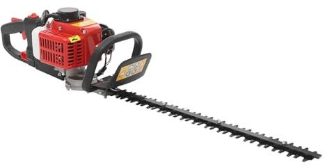 Cortasetos de gasolina para ramas gruesas, 22,5 cc, 0,65 kW, 2 tiempos, doble filo con espada de 56 cm, sistema antivibración, cortasetos para patios, jardines, escuelas, carreteras