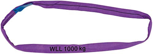 PETEX WLL - Eslinga redonda, capacidad de carga: 1000 kg, longitud 3 m, circunferencia 6 m, según DIN EN 1492-2, color morado