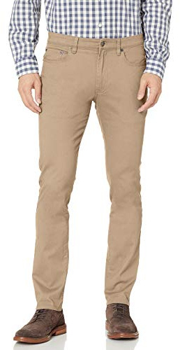 Amazon Essentials Homme Pantalon en Sergé Stretch 5 Poches Coupe Ajustée