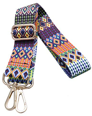 Correa del Bolso de la Manera Correa Elegante del reemplazo Ajustable de la impresión Estilo étnico para el Bolso Crossbody