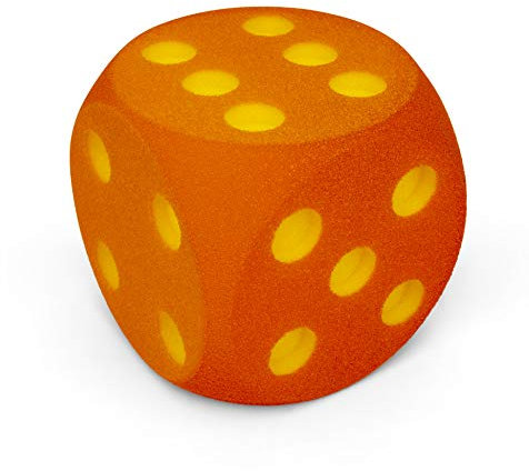 Volley Schaumstoffwürfel Gross | 16 cm | Orange |Schaumstoff Würfel Groß | XXL Würfel Schaumstoff | Großer Softwürfel | Made in Germany