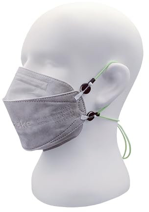 kela FFP2 - Mascarilla respiratoria | 10 unidades | con extensión de gancho para las orejas | fabricado en Alemania | protección climática neutra con capacidad de respiración mejorada | color gris