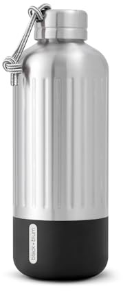 Black+Blum Explorer Insulated Bottle - Stainless Steel Leak Proof Water Bottle with Carry Loop - BPA Free Drinks Bottle for Hot or Cold Drinks, Hiking and Gym - Black, Large 850ml
