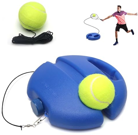 TUBAWD Tennis Trainer, Tennis Trainer Rebound Ball, Tennis Ball Machine, Tennis Balls Tennis Trainer Balls with String, Anti-Tangle String Tennis Practice Equipment, Players, Beginners
