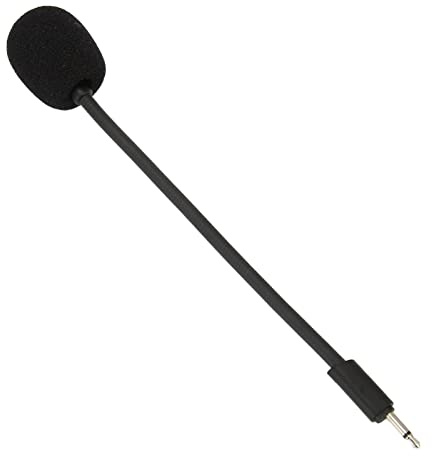 Spacnana Sostituzione del Microfono Staccabile, Braccio del Braccio Pieghevole 2,5 Mm, Riduzione del Rumore Omnidirezionale 360 ° Jack Rotabile