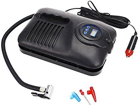 Fifth Gear 12v Digital Portable Air Compressor Wheel Car Tyre Inflator Pump 250 PSI with LED Light & Valve Adaptors