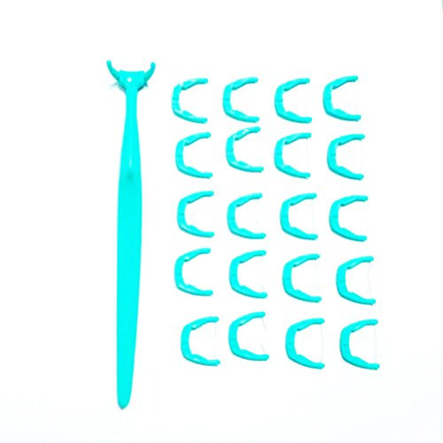 Healifty 20pcs Filo Interdentale Sostituibile Pulizia Denti Orale in Verde