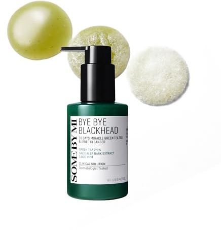 SOME BY MI Bye Bye Blackhead 30 Days Miracle Green Tea Tox Bubble Cleanser – 120g – Koreanisches Gesichtsreinigungsmittel & Bubble-Gesichtsmaske – Porenverfeinerer zur Entfernung von Mitessern