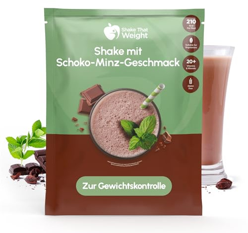 Shake That Weight 10x Diet Shake - Mahlzeitenersatzplan zur Gewichtsreduktion - Sehr kalorienarme Diät - VLCD - Proteinreich, Zuckerarm (Schokolade Minze)